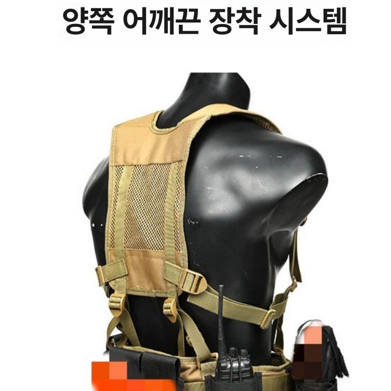 툴벨트 파우치 홀스터 작업벨트 허리벨트 허리벨트용 패딩 X형 스트랩 블랙 - 상세 이미지 5