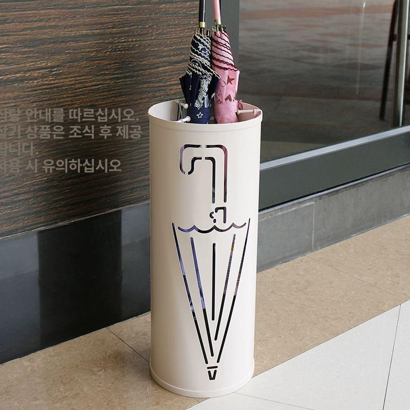 야외 식당입구 매장용 우산꽂이 개업식 선물 대용량 웰컴 베이지화이트 - 상세 이미지 3