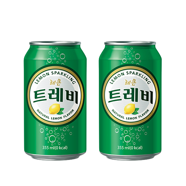 롯데 트레비캔 레몬 355ml x 24캔 탄산수