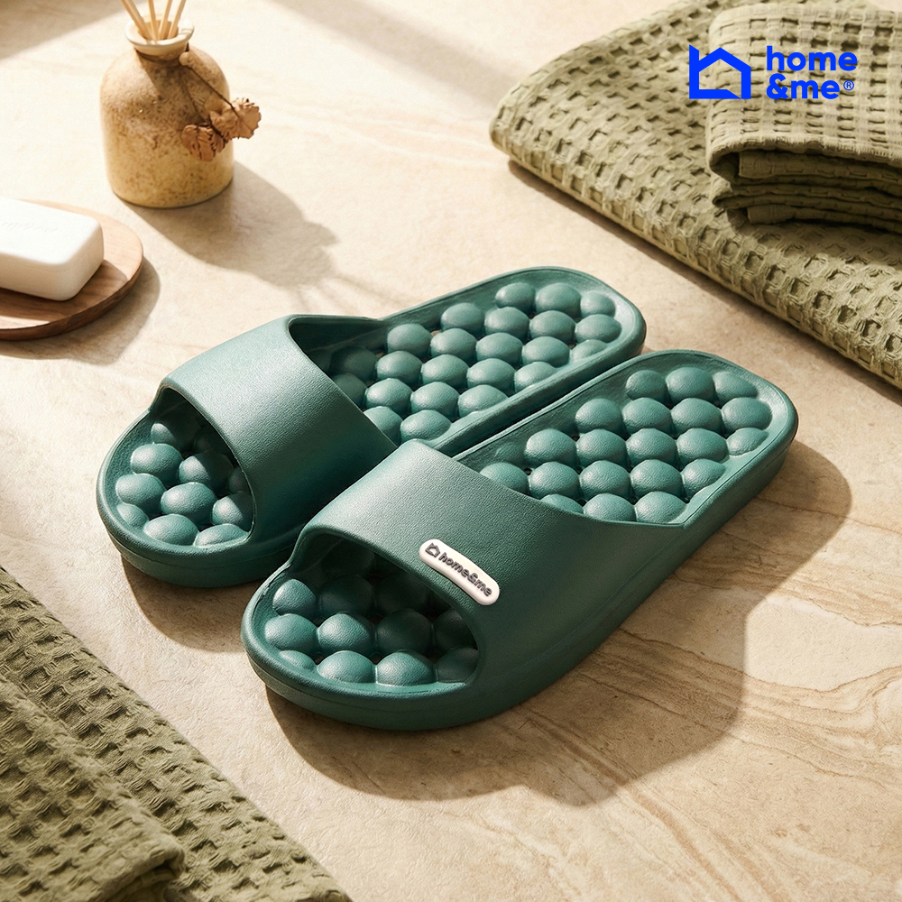 [단독]1+1 가벼운 EVA 항균 미끄럼방지 버블 AIR 욕실화 2개 세트 이미지 4