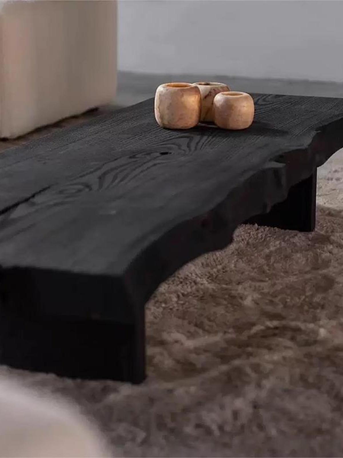 거실 미니멀 원형 탁자 호텔 스타일 매장 디스플레이 티 파인우드 160 x 60-65 x 35 조립 필요 - 상세 이미지 5