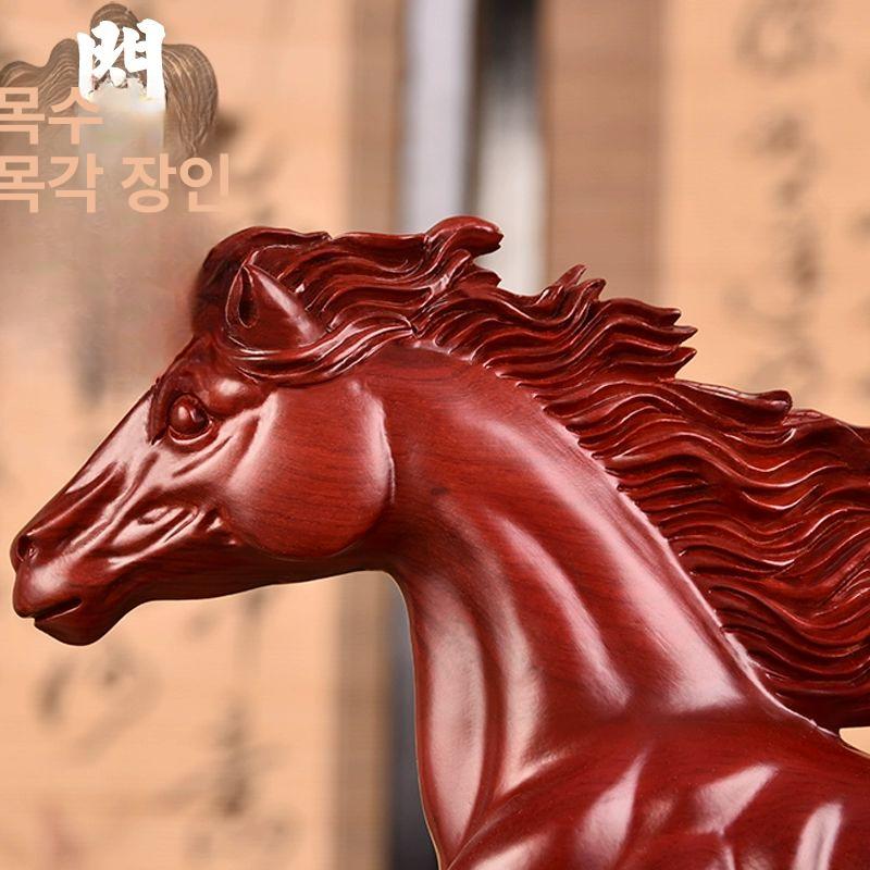 원목 말 공예품 인테리어 개업 적토마 집들이 풍수 가구 행운 목재 - 상세 이미지 5