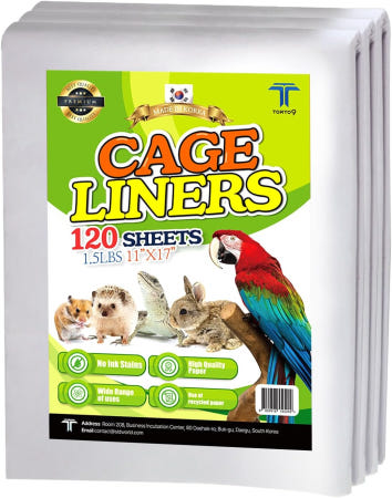 [해외]새를 위한 TOTO9 케이지 라이너 시트 - 120팩 11 x 17인치 1.5파운드 | 무산 및 무독성 종이 안전한 반려동물 침구 공예품 공급 포장 배송 용도