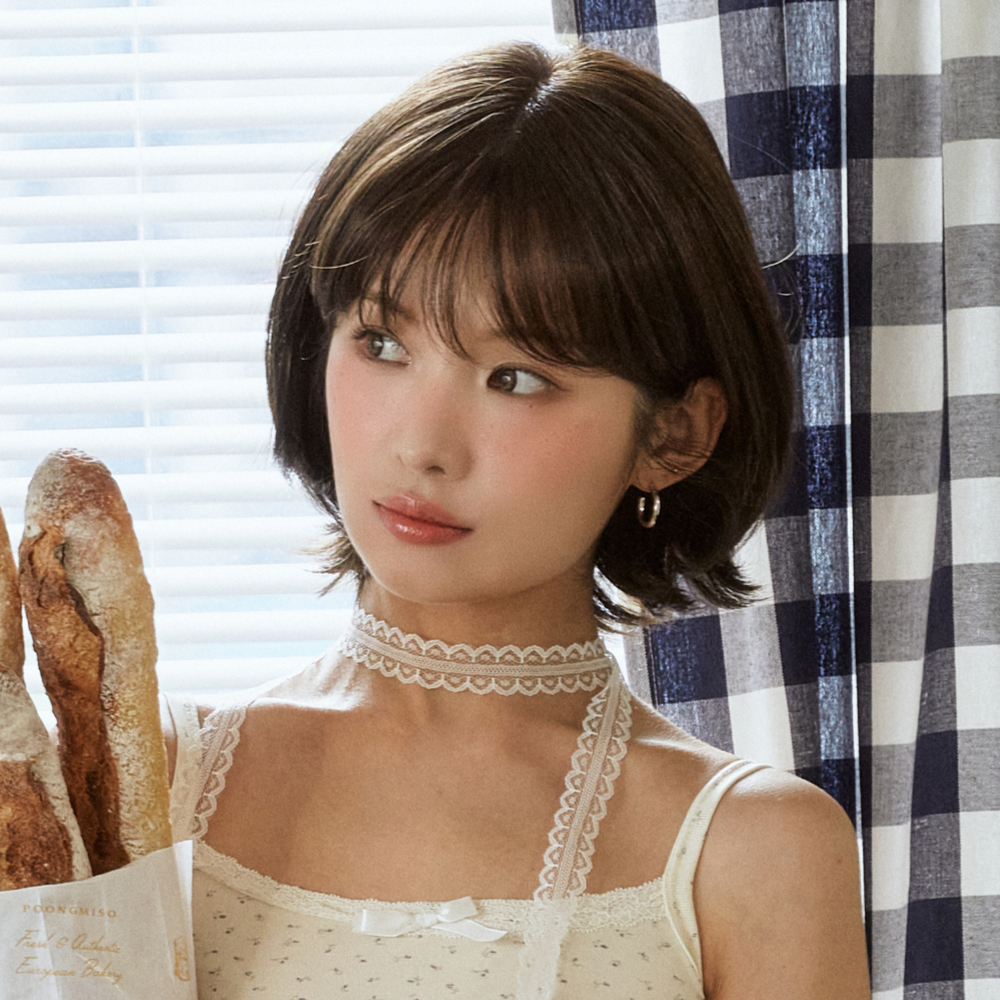 수제통가발 하니 단발 볼륨 보브 C컬펌 자연스러운 - 상품 이미지