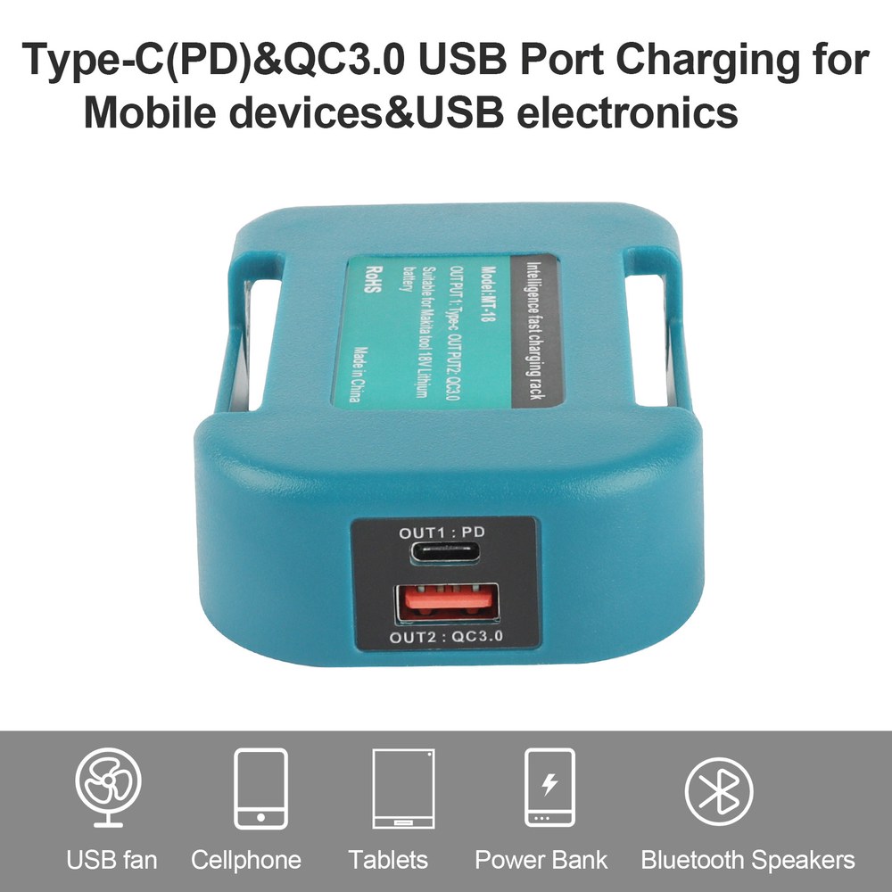 케이블 배터리 호환 비절연 컨버터 LED 18V 연장 14V 액세서리 모듈 18V USB USB C - 상세 이미지 3