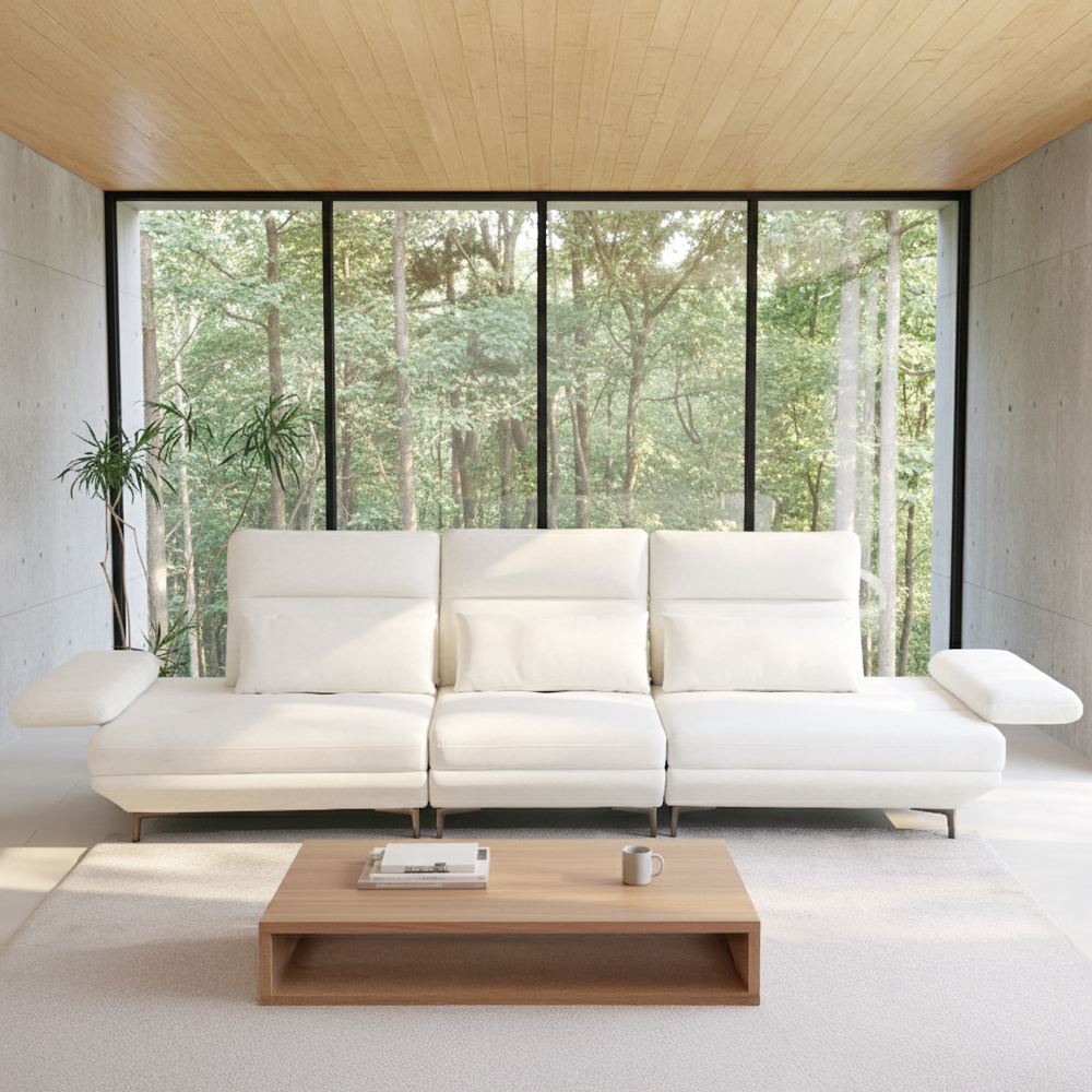 라플랑 갤럭시 이지클린 패브릭 모듈형 스윙 소파 sk 아이보리, 4인용