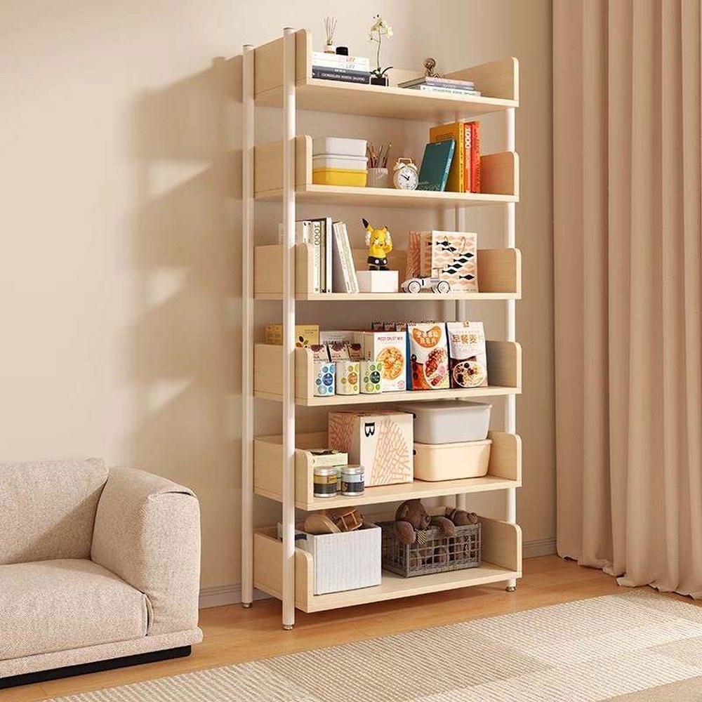 북타워 와이트 선반장 철골 170cm 화이트 교구장 43x24x107cm 나무 1 업그레이드 철골 2단 웜화이트 30x24c - 상세 이미지 3