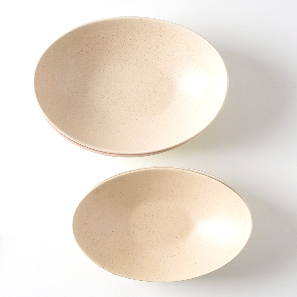 폴카 도자기 오발볼 타원 오벌 파스타 샐러드 포케 볼 1개, 24.2cm, 연두 - 상세 이미지 3