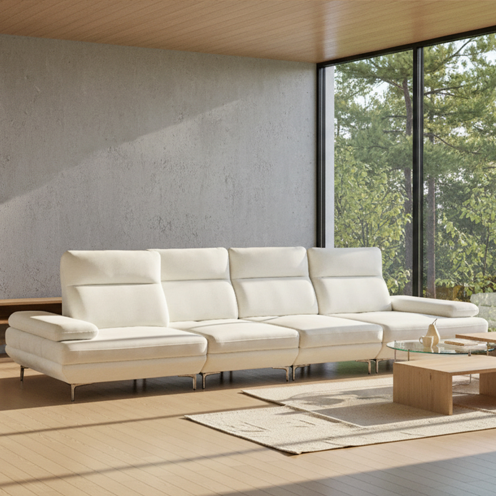 라플랑 갤럭시 이지클린 패브릭 모듈형 스윙 소파 sk 아이보리, 6인용