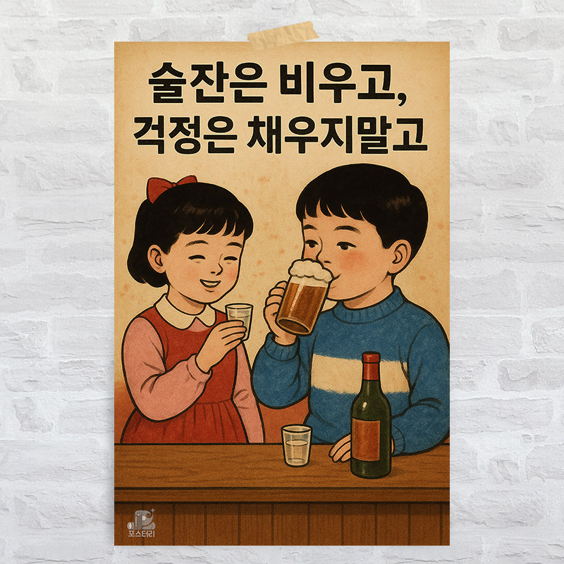 K02 술집 인테리어 대형 레트로 복고 포스터 옛날 감성 포차 개업 선물 문구 그림 - 상품 이미지