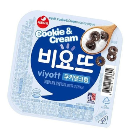 서울우유 사무실간식 서울우유 비요뜨 쿠키앤크림 x 12입 131g