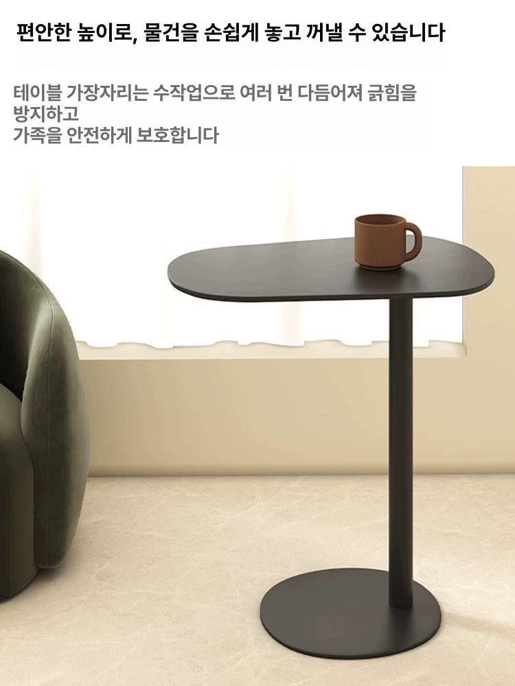 사이드 테이블 간이 소파 거실 철제 탁자 보조 원형 카페 철재 모던 북유럽감성 - 상세 이미지 4
