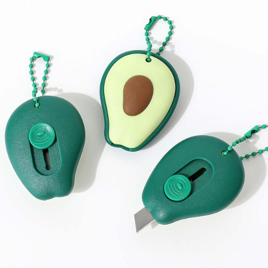 언박싱 택배 칼 딸기 아보카도 커터 미니 휴대용 키홀더 작은 귀여운 선물 박스 개봉 - 상품 이미지