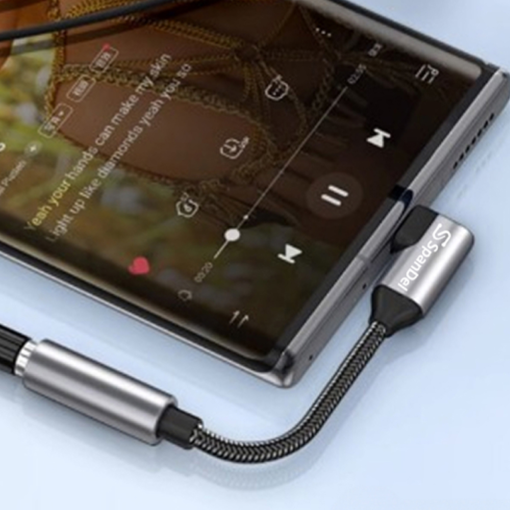스팬델 C타입 to 3.5mm DAC 변환 ㄱ자 오디오 케이블 USB 이어폰 고음질 젠더 - 상세 이미지 4