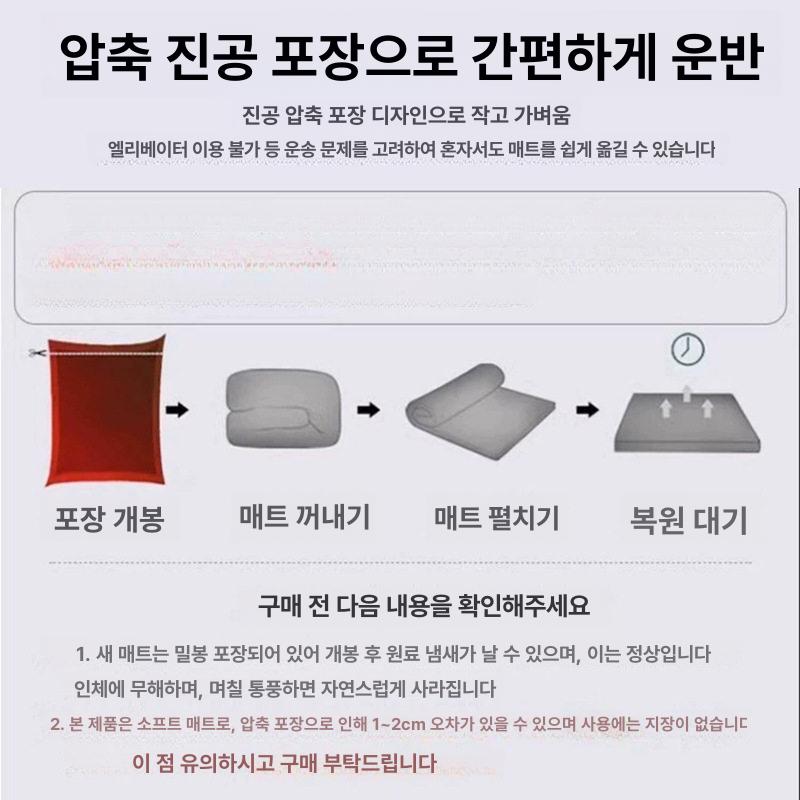 매트리스 깔개 침대 사계절 침구 퀼팅 침대토퍼 허리지지 웨이브 화이트 5cm 80 x 190cm - 상세 이미지 4