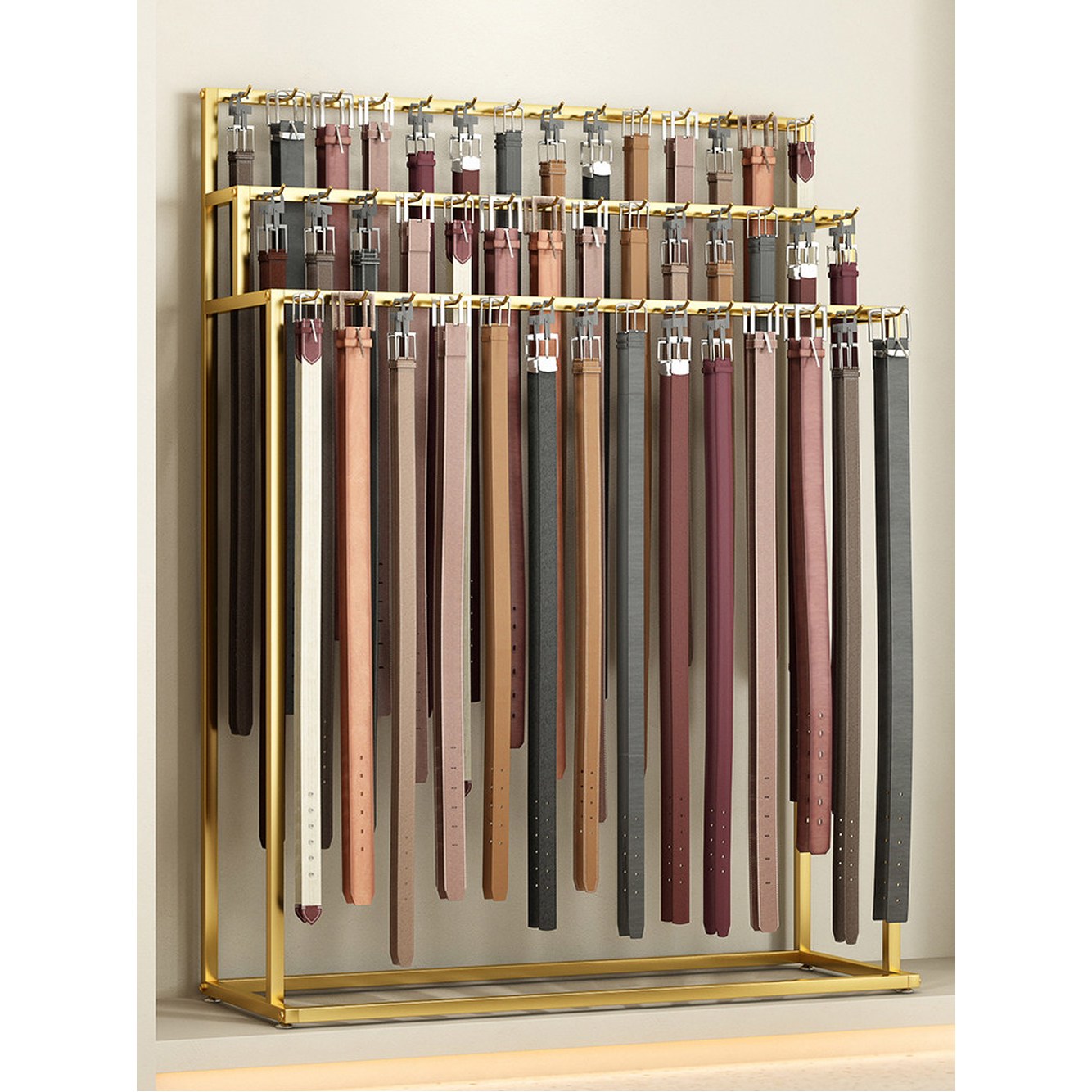 150cm 블랙 선반 행거 매장 60x40cm/높이 패션 밸트 디스플래이 진열 1 60 가로 40 세로 150 높이 블랙 2 - 상세 이미지 3