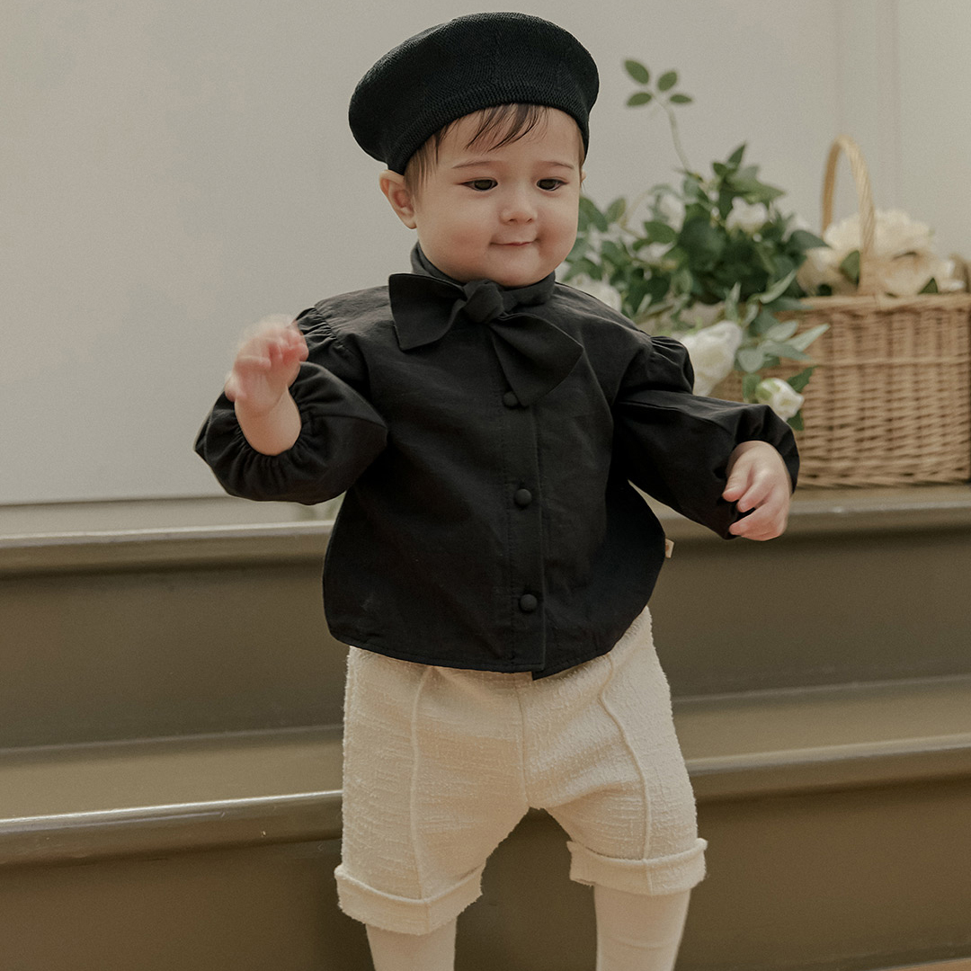 돌잔치 촬영룩 하객패션 트위드 팬츠 크림 - 상세 이미지 2