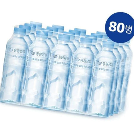 동원에프앤비 물한잔 동원샘물 무라벨 생수 x 80병 샘물 동원 500mL