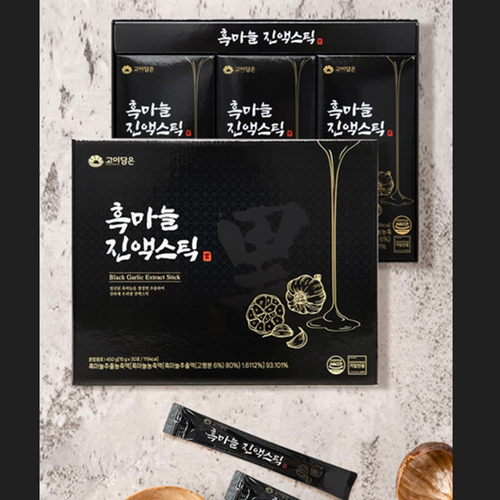 고이담은 프리미엄 발효 흑마늘 진액 스틱 국내산 흙마늘 즙 엑기스 효능 15g, 30포, 1개 - 상세 이미지 5