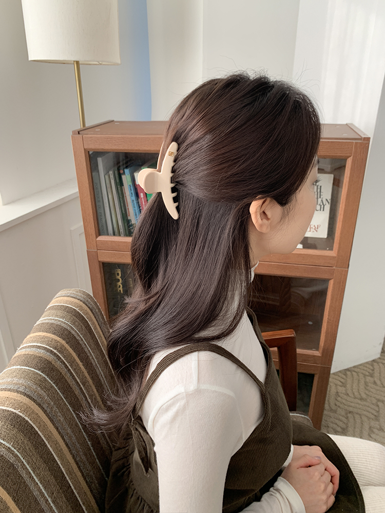 [제작] 아치 실루엣 헤어클로 - 반묶음 올림머리 반달 마블 패턴 셀룰로오스 집게핀 이미지 4