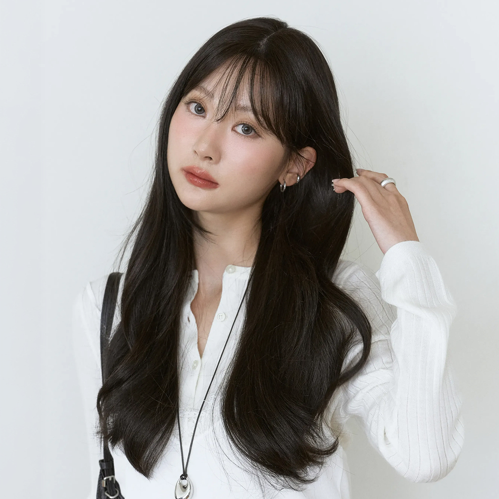 수제통가발 플로라 웨이브 루즈펌 긴머리 여자가발 - 상세 이미지 3