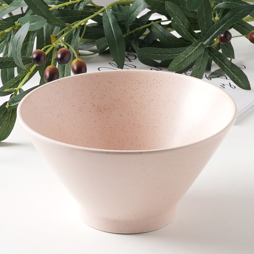 폴카 V형 면기 도자기 우동 라면 국수 소면기 1개, 18.6cm, 핑크 - 상품 이미지