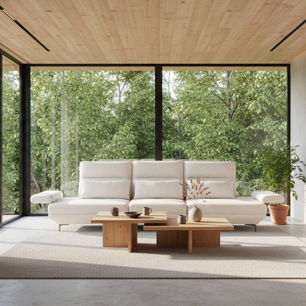 라플랑 갤럭시 이지클린 패브릭 모듈형 스윙 소파 sk 아이보리, 4인용