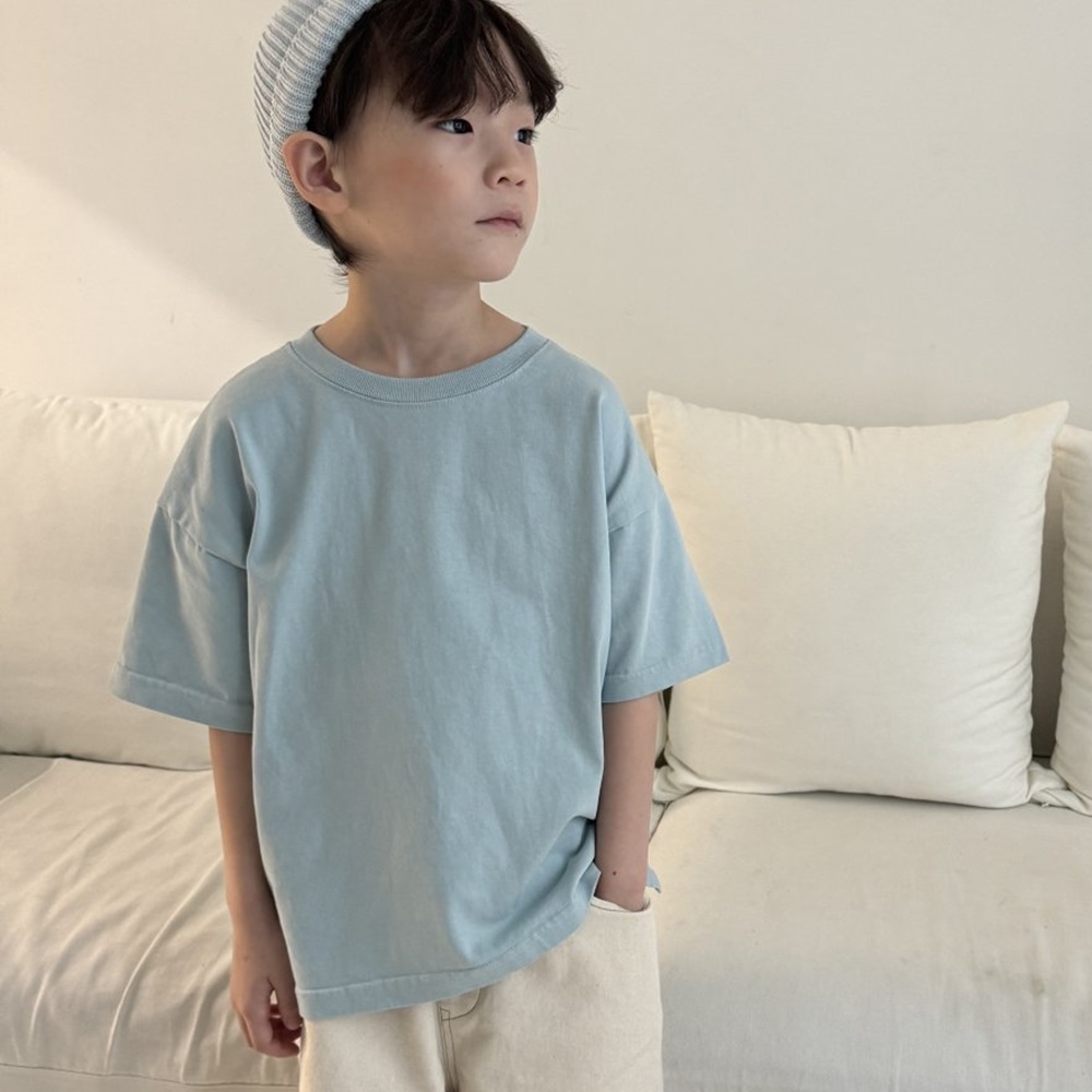 아동티셔츠 기본반팔 등원복 주니어옷 XS-4XL - 상세 이미지 3