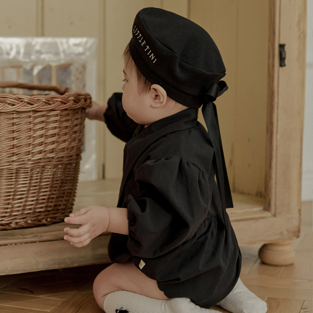 백일 돌잔치 촬영의상 하객룩 타이 바디슈트 블랙 이미지 6