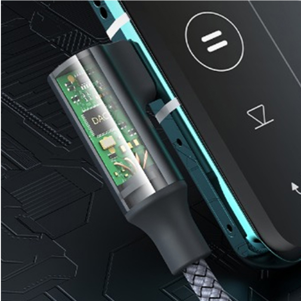 스팬델 C타입 to 3.5mm DAC 변환 ㄱ자 오디오 케이블 USB 이어폰 고음질 젠더 - 상세 이미지 2