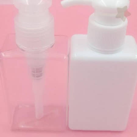 여행 출장 휴가 캠핑 외출용 소용량 투명 사각 원형 펌프형 샴푸 린스 바디워시