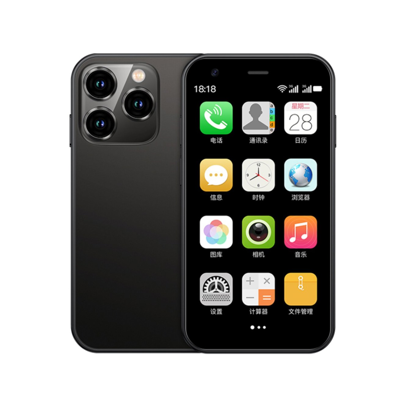 스마트폰 서브폰 초미니 공기계 16GB 3G 참고 4G 마트폰 휴대폰 2GB 블랙 /콘티넨탈 2G 16G 본체 메모리 상품 이미지
