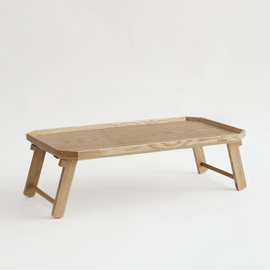 에라토 우딘 네추럴 미니 접이식 원목 베드 트레이 M 접이식 테이블
