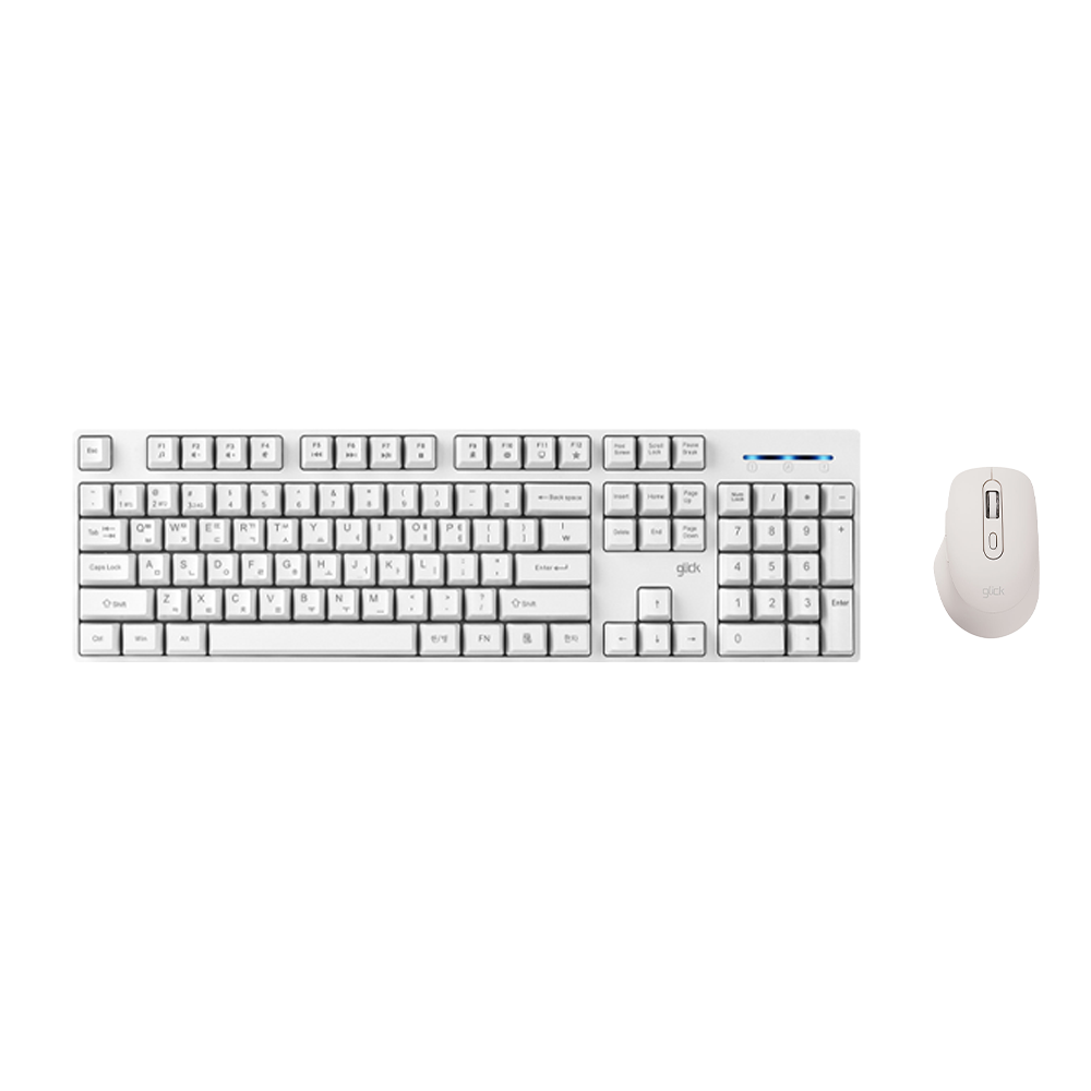 지클릭커 오피스프로 WMK629 스탠다드M 무선 블루투스 키보드 마우스 세트 스카이블루 이미지 7