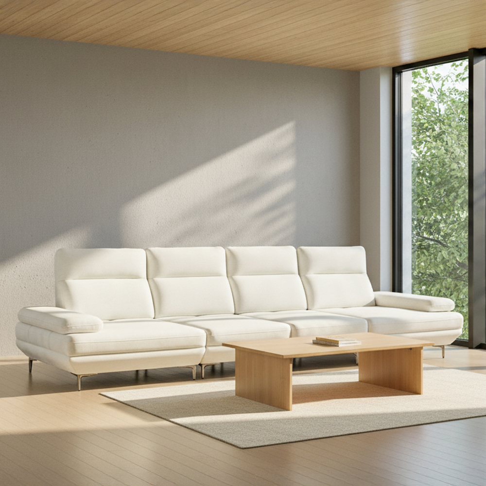 라플랑 갤럭시 이지클린 패브릭 모듈형 스윙 소파 sk 아이보리, 6인용