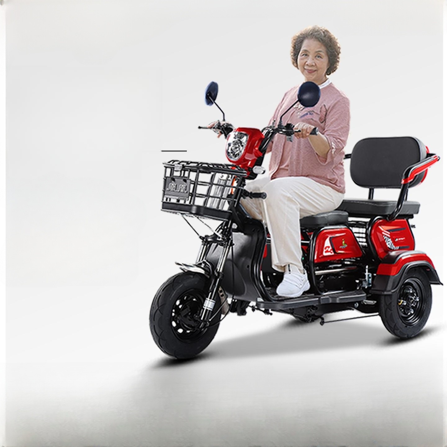 3발 세발 전기자전거 어르신 배달용 전기바이크 600w 배터리 미포함 평지용 48v-60v