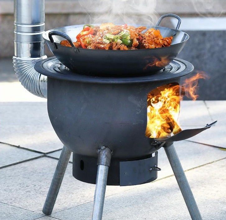 전원 주택 난로 화덕 여행 주물 드럼통 가정용 바비큐 35cm - 상품 이미지