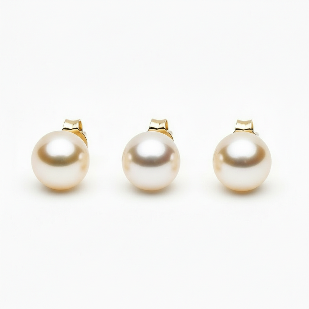 14k골드 아코야 9.5mm~9.0mm(흑진주/골드) 귀걸이 - 상세 이미지 5