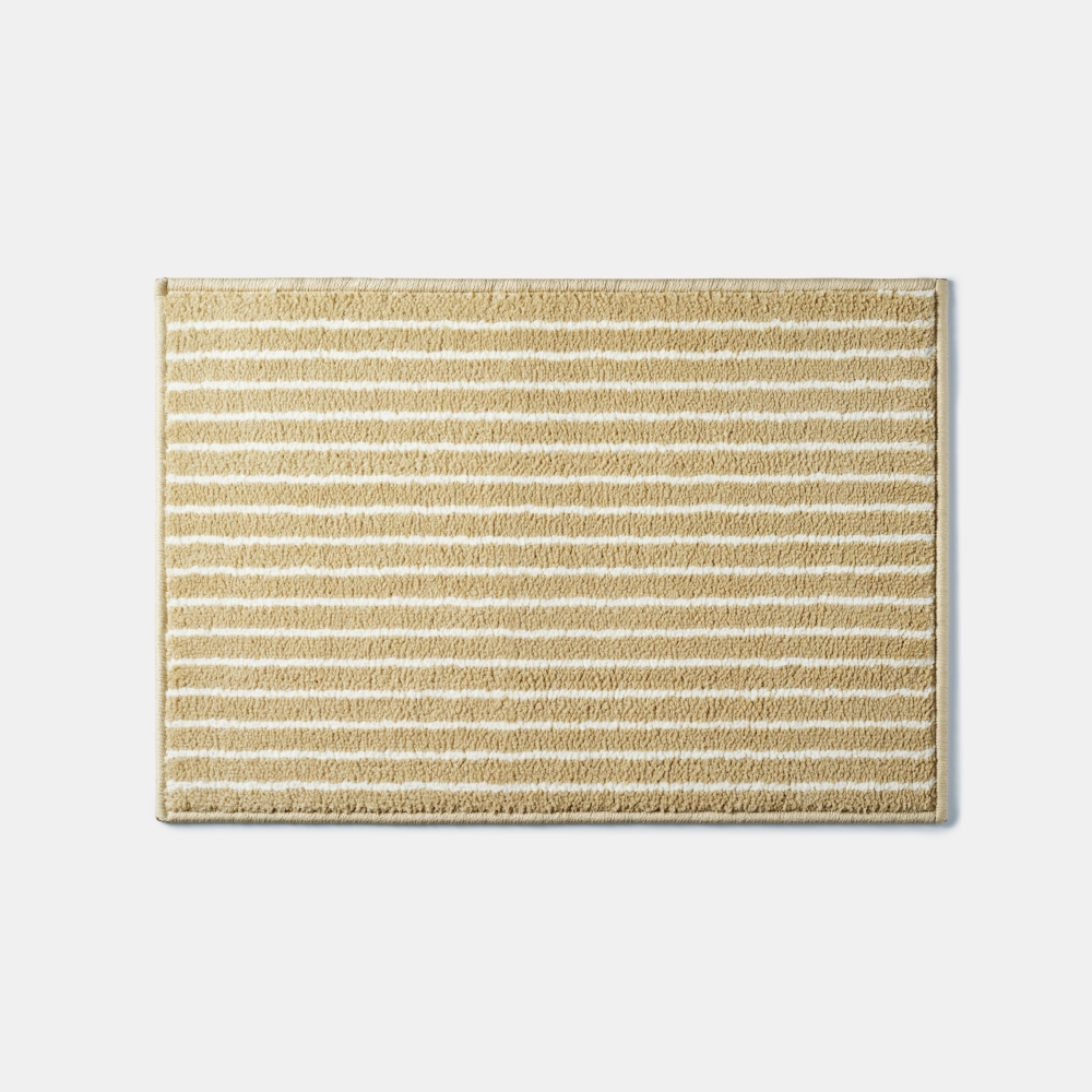 택플로우 배스매트 스트라이프 450x650mm, 라떼베이지 스트라이프 - 상품 이미지
