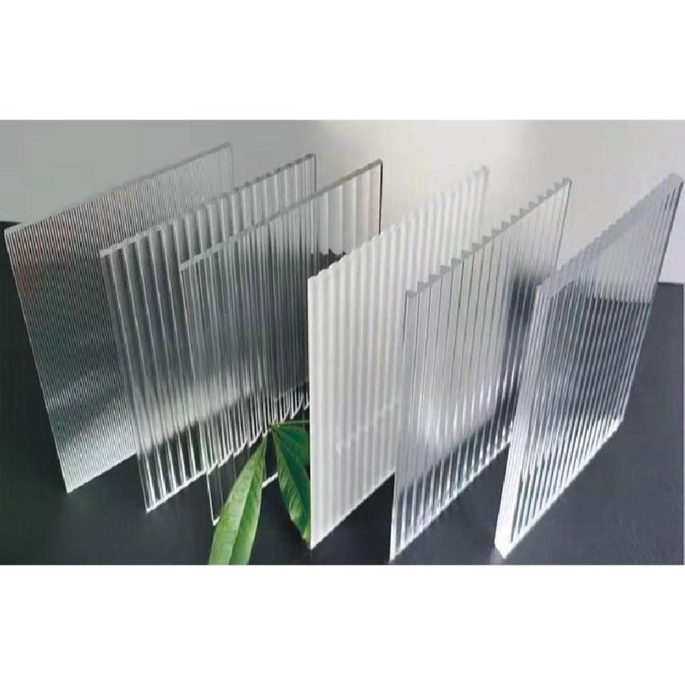 재단 줄무늬 판 200x200mm 1mm M 색상 글라스 스트라이프 투명 스크럽 맞춤 촬영 - 상품 이미지