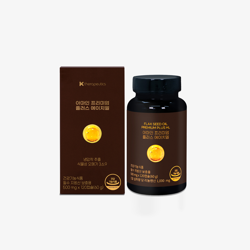 아마인 프리미엄 플러스 HL 식물성 필수지방산 아마씨유 120캡슐, 1개 제품 이미지