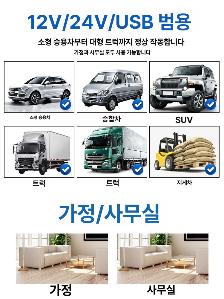 차량용 선풍기 USB 연결 듀얼 허리케인 초강력 바람 한정 기간 할인 12v 싱글 - 상세 이미지 4