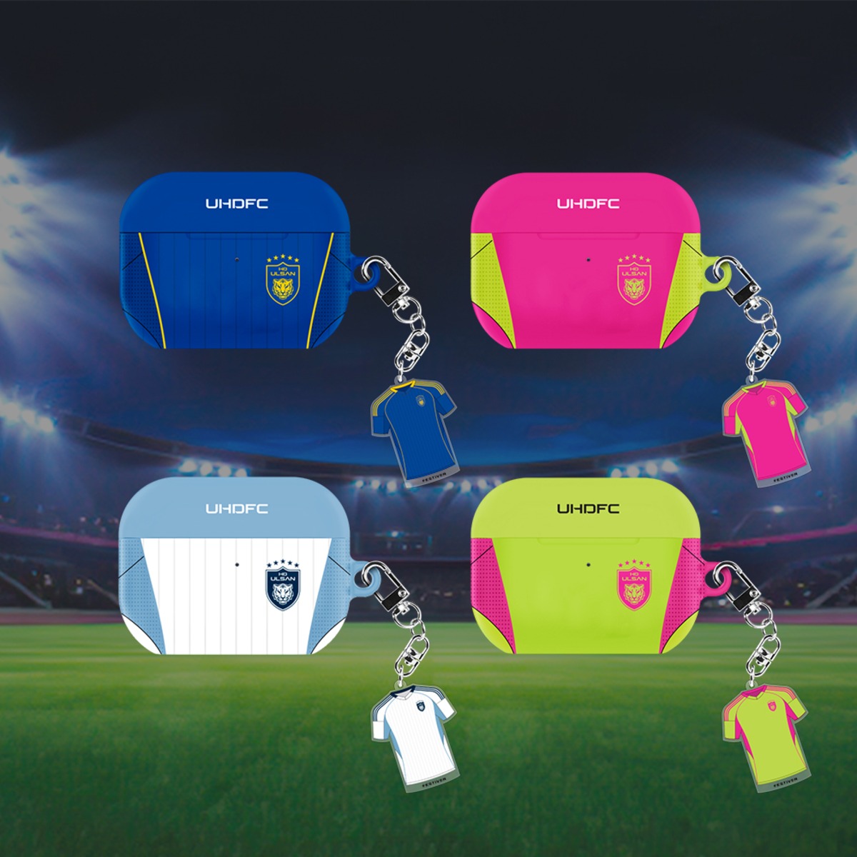[ 2종 구성 ] 울산 HD FC 굿즈 26 유니폼 버즈 하드 케이스 + 키링 에디션 제품 이미지