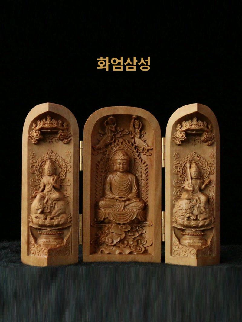 목각 불상 아미타불 미니목각불상 관세음보살 회양목 불감 티크-천수관음 - 상세 이미지 5