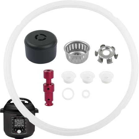 [해외]IP Pro 80 8QT 및 듀오 에보 플러스 8QT용 PCS 인스턴트팟 교체 부품 10개 씰링 링 스팀 릴리스 밸브 플로트 차단 슈라우드 브래킷 포함