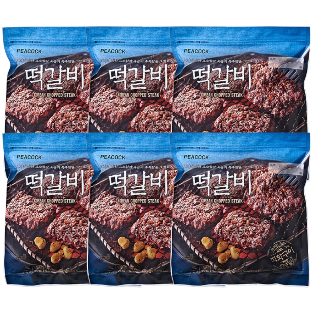 피코크 떡갈비 450g x6팩 신세계푸드 - 상품 이미지