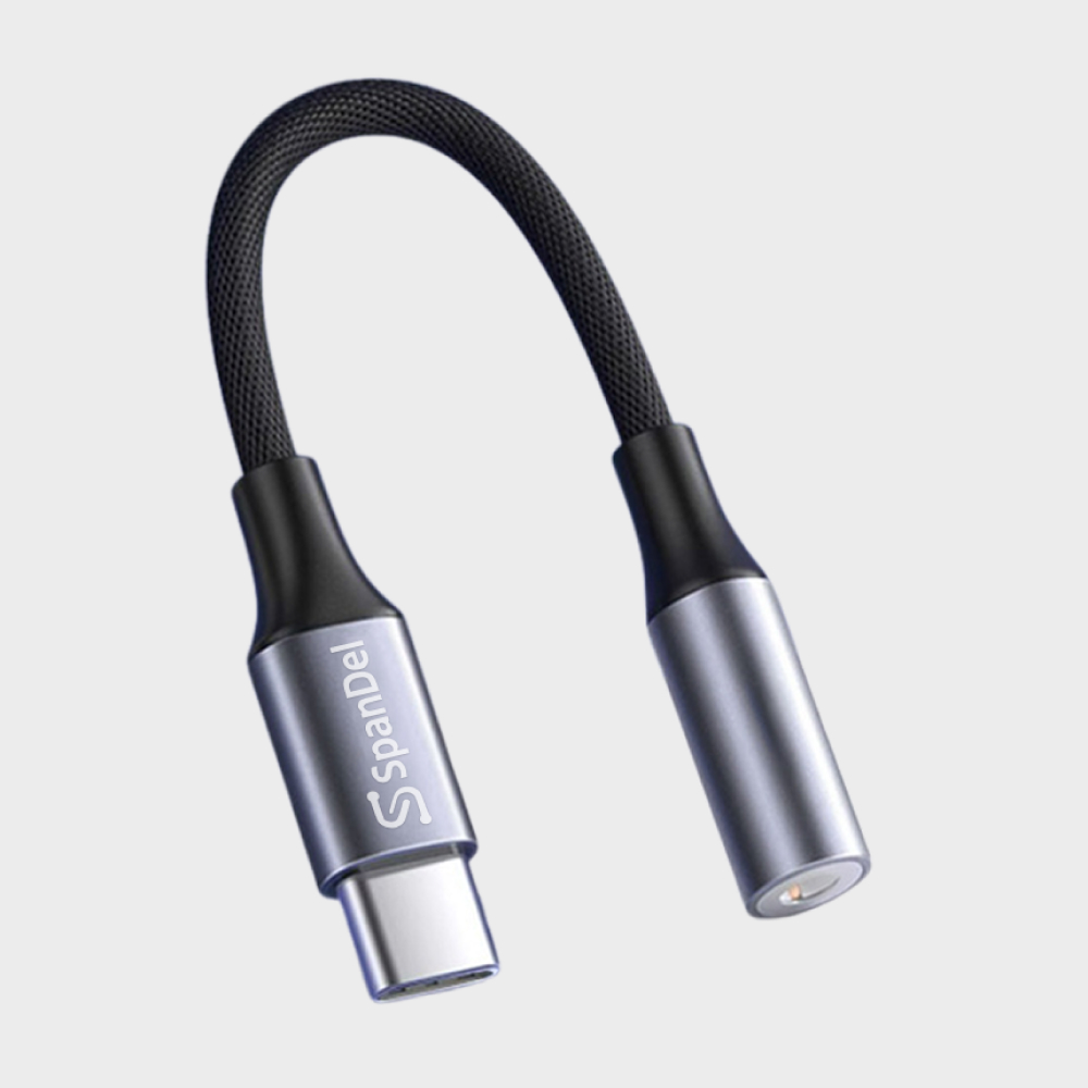 스팬델 C타입 TO 3.5mm 변환 케이블 이어폰 USB 고음질 오디오 DAC 젠더 - 상품 이미지
