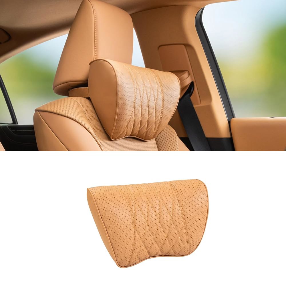 Dragon Art 렉서스 헤드레스트, 요추 ES 자동차 적합 내부 시트, 액세서리에 메모리 면 GS 지지대, 목 RX NX headrest-black/1PCS - 상품 이미지
