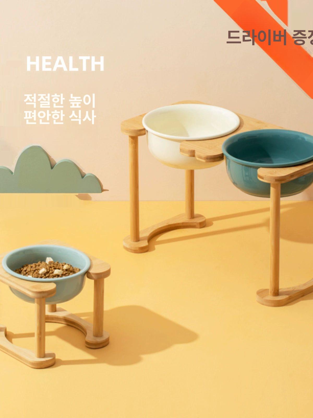 세라믹 강아지 식기 물그릇 대형견 사료 밥그릇 고양이 애견 - 상세 이미지 2