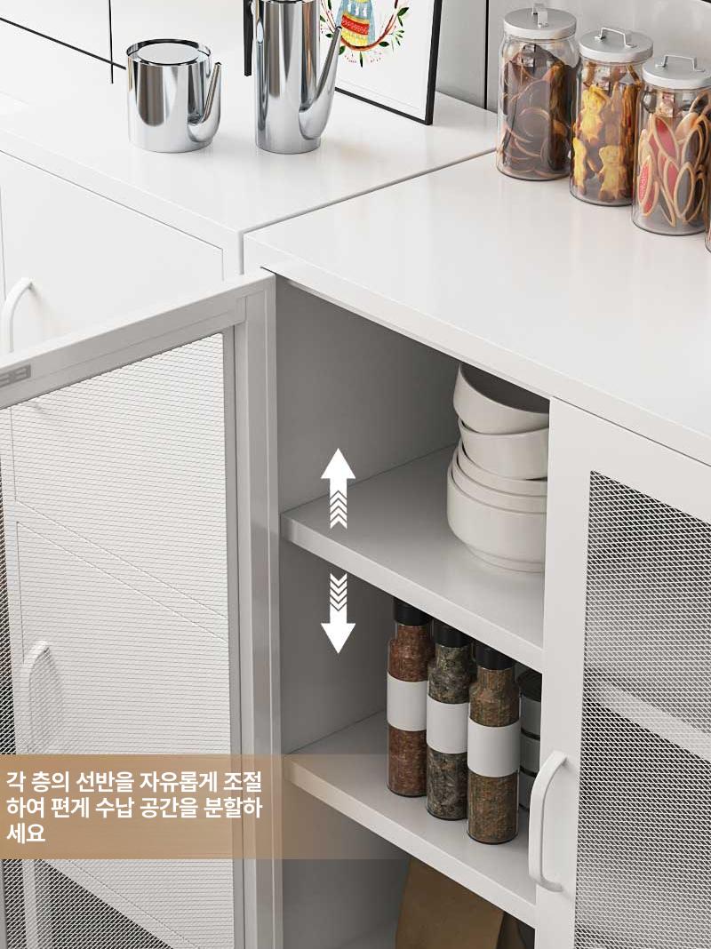 콘솔 선반 라탄 북유럽 서랍장 거실 수납장 슬림 엔틱 800x300 양문 메쉬문 - 상세 이미지 5